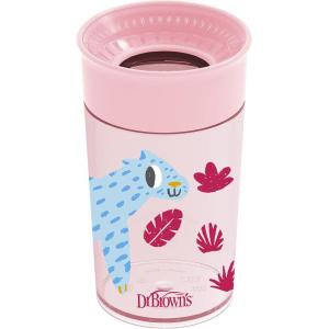imageDr Browns Milestones Cheers360 Training Sippy Cups with Handles for Babies and Toddlers BPA Free Blue Animal Deco 7oz 6m1Pack Pink Animals  10 oz