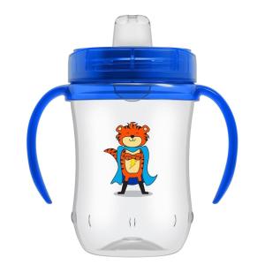 imageDr Browns Milestones Soft Spout Sippy Cup with Handles Blue Tiger Hero BPAFree 9 oz270 mL 9mBlue Tiger Hero