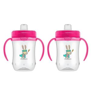 imageDr Browns Milestones Soft Spout Sippy Cup with Handles Blue Tiger Hero BPAFree 9 oz270 mL 9mPink Bunny Heroes