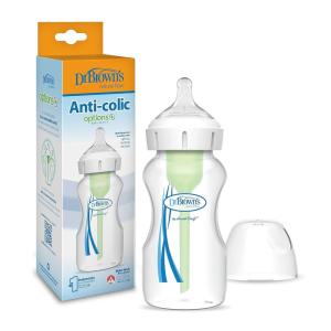imageDr Browns Natural Flow AntiColic Options WideNeck Baby Bottles 5 oz150 mLwith Level 1 Slow Flow Nipple4 Pack0m9 oz  1 Pack
