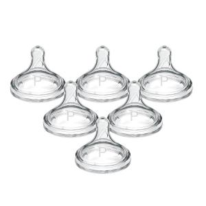 imageDr Browns Natural Flow Level 3 WideNeck Baby Bottle Silicone Nipple MediumFast Flow 6m 100 Silicone Bottle Nipple 6 Count Pack of 1Preemie  0m