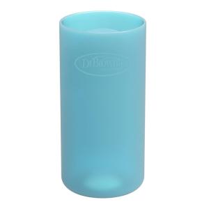 imageDr Browns Options Narrow Glass Bottle Sleeve 100 Silicone GlowintheDark BPAFree 8 oz 1Pack8 oz  Blue
