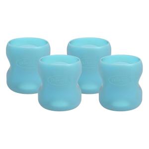 imageDr Browns Options WideNeck Glass Bottle Sleeve 100 Silicone GlowintheDark BPAFree 9 oz 1PackBlue Value Pack  5oz