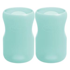 imageDr Browns Options WideNeck Glass Bottle Sleeve 100 Silicone GlowintheDark BPAFree 9 oz 1PackMint Value Pack  9oz