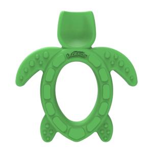 imageDr Browns Silicone Starter Spoon and Teether for Babies and Infants Turtles 1 Pack 4m1Pack  Starter Spoon
