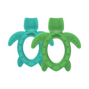 imageDr Browns Silicone Starter Spoon and Teether for Babies and Infants Turtles 1 Pack 4m2Pack  Starter Spoons