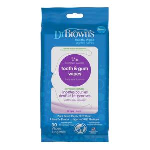 imageDr Browns Tooth and Gum Wipes 30 Count1 Pack  Grape