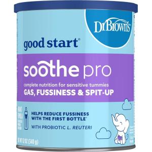 imageGood Start  Dr Browns Soothe Pro Baby Formula Powder for Sensitive Tummies Gas Fussiness and SpitUp Infant Formula with Probiotics DHA NonGMO 306 Ounce12 Ounce Pack of 1