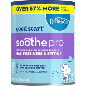 imageGood Start  Dr Browns Soothe Pro Baby Formula Powder for Sensitive Tummies Gas Fussiness and SpitUp Infant Formula with Probiotics DHA NonGMO 306 Ounce306 Ounce Pack of 1