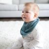 imageDr Browns Muslin Bandana Bibs with SnapOn Removable Beaded TeetherLight BlueTeal