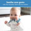 imageDr Browns Muslin Bandana Bibs with SnapOn Removable Beaded TeetherLight BlueTeal