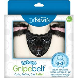 imageDr Browns Infant Gripebelt Heated Belly Band Soothe Babys Tummy with Gentle Warmth and Compression Panda 0m03m  Infant  Lamb