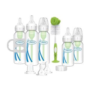 imageDr Browns Natural Flow AntiColic Options Special Edition Pink Baby Bottle Gift Set with Soft Sippy Spout Transition Cup Flexees Teether Bottle Cleaning Brush and Travel CapsBottletoSippy  Gray