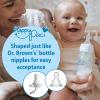 imageDr Browns HappyPaci 100 Silicone Baby Pacifier Contoured OnePiece Design White Blue Light Blue 06m BPAFree 6 Pack3Pack  Variety Pack  Black  White  Gray
