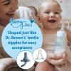 imageDr Browns HappyPaci 100 Silicone Baby Pacifier Contoured OnePiece Design White Blue Light Blue 06m BPAFree 6 Pack3Pack  Variety Pack  Blue  Light Blue  White