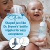 imageDr Browns HappyPaci 100 Silicone Newborn Baby Pacifiers 06 Months BPA Free White Blue Light Blue Black and Cool Gray 6 Pack6Pack Variety  Blue  Black