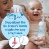imageDr Browns HappyPaci 100 Silicone Newborn Baby Pacifiers 06 Months BPA Free White Blue Light Blue Black and Cool Gray 6 Pack6Pack Variety  Pink  Black