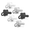 imageDr Browns HappyPaci 100 Silicone Baby Pacifier Contoured OnePiece Design White Blue Light Blue 06m BPAFree 6 Pack3Pack  Variety Pack  Black  White  Gray