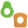imageDr Browns AquaCool WaterFilled Teether Cooling Teether Toy for Babies Soothes Sore Gums Avocado Toast Shapes BPA Free 3m 2PackAvocado Toast