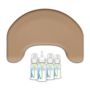 imageDr Browns Feeding Comfort Bundle Gentle Beige Nursing Pillow  4Pack AntiColic Bottle 4 oz L12Piece Set