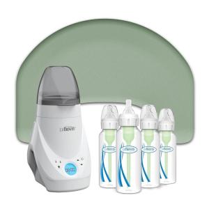 imageDr Browns Ultimate Feeding Comfort Bundle Storm Green Nursing Pillow  Deluxe Baby Bottle Warmer and Sterilizer  4Pack AntiColic Bottle 4 oz L13Piece Set
