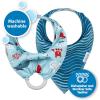imageDr Browns Bandana Bibs with SnapOn Removable TeetherSea CreaturesWaves