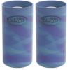 imageDr Browns Options Narrow Glass Bottle Sleeves 100 Silicone Mint BPAFree 4 oz 2PackGlowintheDark Navy