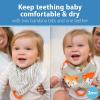 imageDr Browns Super Soft amp Absorbent Baby Bandana Bib with SnapOn Teether 3m 2Pack Navy Whales amp AnchorsWhite Stripes  Foxes