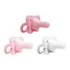 imageDr Browns HappyPaci 100 Silicone Baby Pacifier Contoured OnePiece Design Gray Black White 06m BPAFree 4Pack3Pack  Light PinkPinkWhite