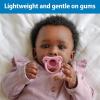 imageDr Browns HappyPaci 100 Silicone Baby Pacifier Contoured OnePiece Design Gray Black White 06m BPAFree 4Pack3Pack  LightPinkPinkWhite