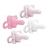 imageDr Browns HappyPaci 100 Silicone Baby Pacifier Contoured OnePiece Design Gray Black White 06m BPAFree 4Pack4Pack  LightPinkPinkWhite