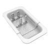 imageDr Browns Sink Caddy for Baby Bottles and Parts with Two Brush Holders Over The Sink Kitchen Storage Drying Rack and Organizer BPAFree