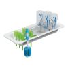 imageDr Browns Sink Caddy for Baby Bottles and Parts with Two Brush Holders Over The Sink Kitchen Storage Drying Rack and Organizer BPAFree